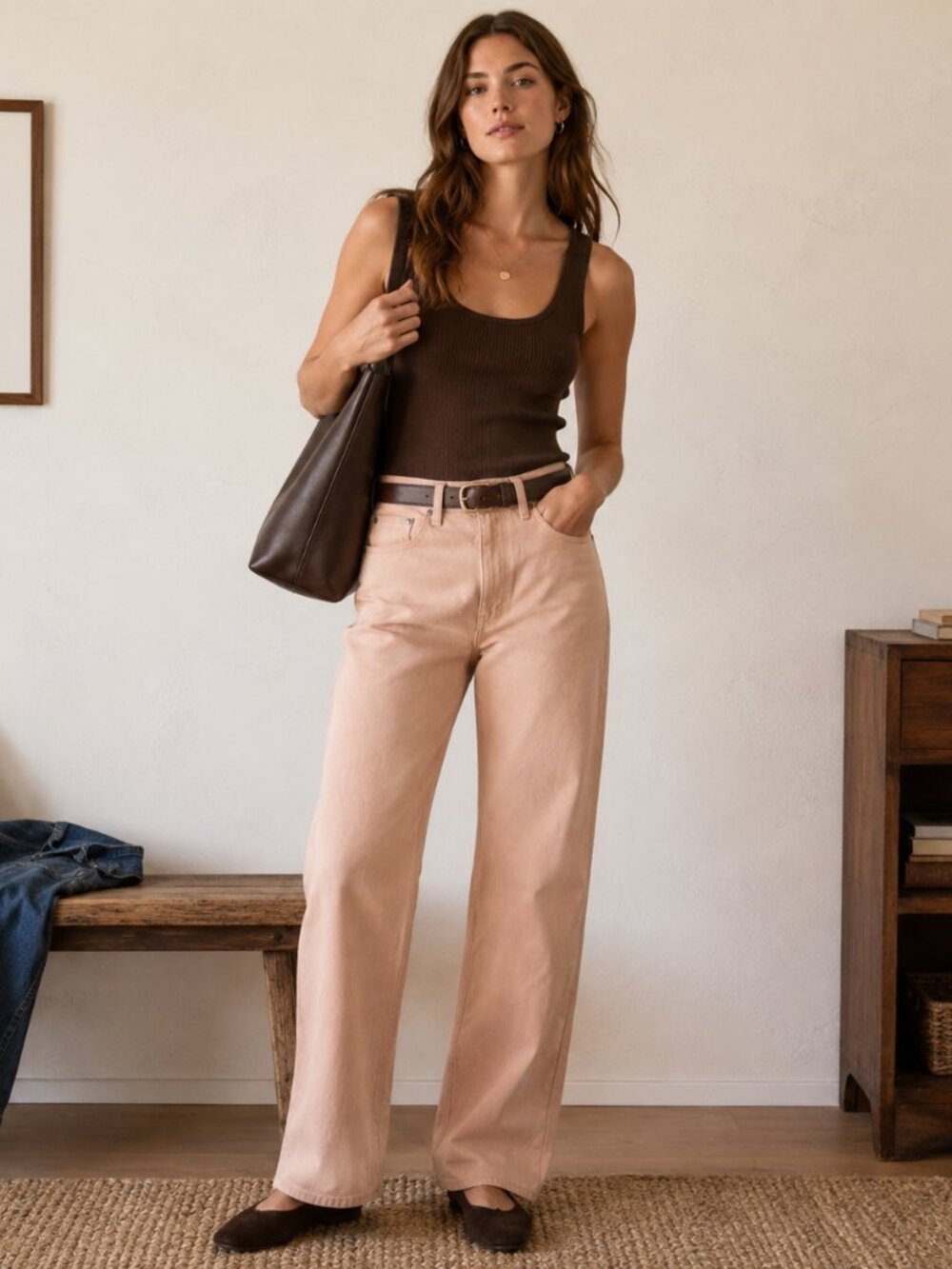 Jeanology NWT Peach Pink Straight Leg Jeans Women's 16 100% Cotton Vintage